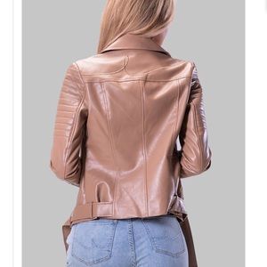 BNWT BYE BIKER FAUX LEATHER JACKET